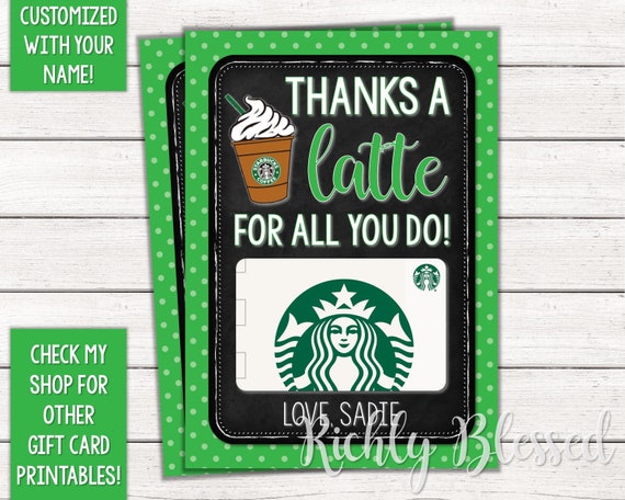 Starbucks Teacher Appreciation Week Gift Teacher Thank You Etsy