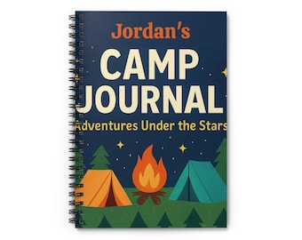 Personalized Camp Journal Camping Adventures Memories Spiral Notebook Journal