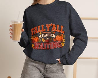 FALL Y'ALL Shirt, Autumn Pumpkin Coffee Tee, Cozy Harvest Graphic Gift for Fall Lovers