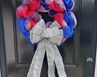 USA America Deco Mesh  Wreath - 20”
