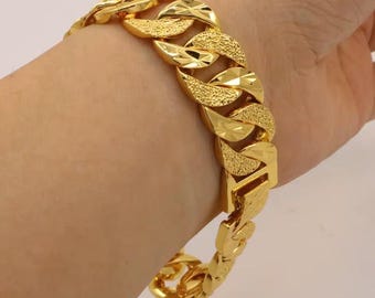 22Carat Gold plated Bracelet For Mens
