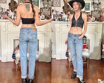 Jeans Levi's 505 Y2k consumati alla perfezione
