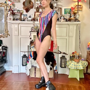 Vintage Rainbow Animal Print Leotard