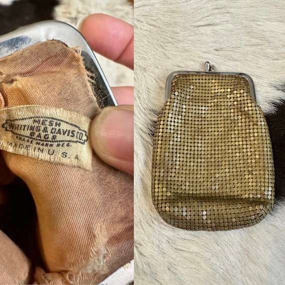 40s Gold  Mesh Whiting & Davis Bag - image 1