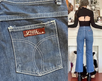 70er Jahre High Waisted Denim Jeans