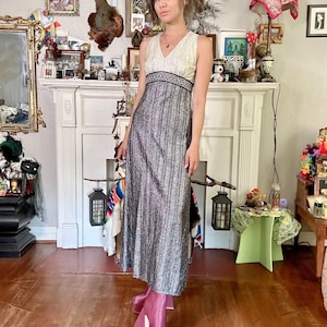 Vintage Glam  Hollywood Maxi Dress