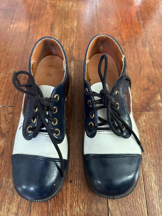 70s Patchwork & Heeled Oxfords - image 4