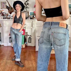 Vintage Worn & Thrashed Levis 501 Jeans