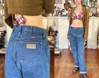 Dunkel gewaschene Vintage Wrangler Jeans