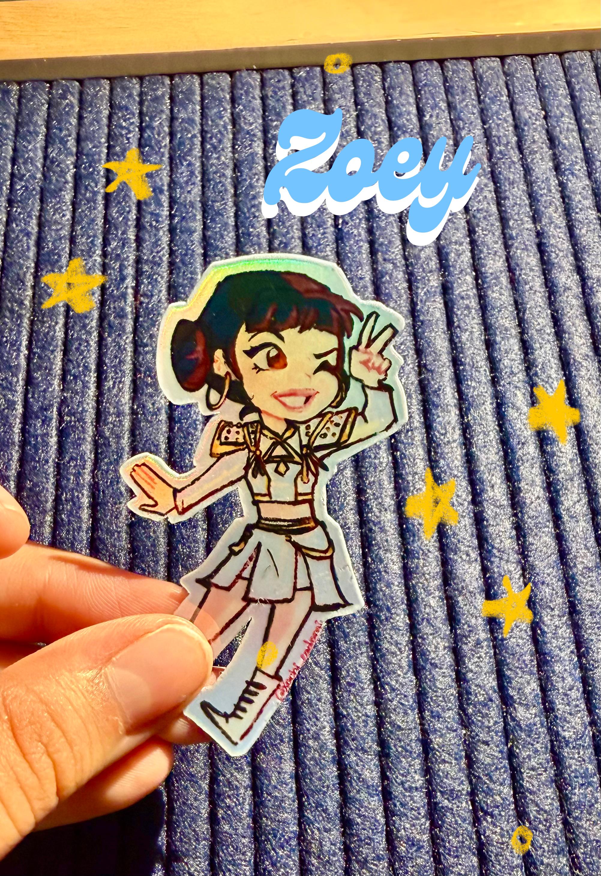 Rumi, Zoey, Mira - Kpop Fanart - Water Resistant Holographic Vinyl ...