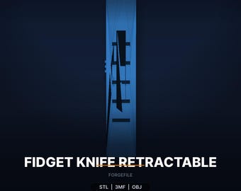 Dispositivo antiestrés retráctil con deslizador, impresión en el lugar, archivo STL / Entrenador seguro / Descarga de impresión 3D