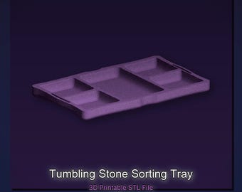 Tumbling Stone Sorting Tray STL File for 3D Printing | Witchcraft Altar Decor | Digital Download