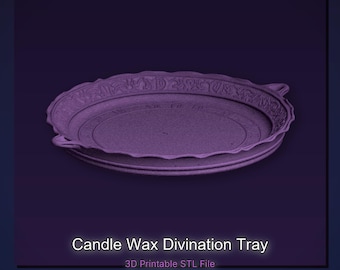 Candle Wax Divination Tray STL File for 3D Printing | Witchcraft Altar Decor | Digital Download