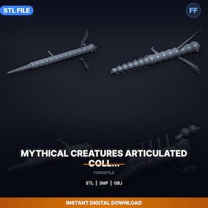 Colección de criaturas míticas articuladas (paquete de 5) / Ahorre un 39 % / Descarga para impresión 3D