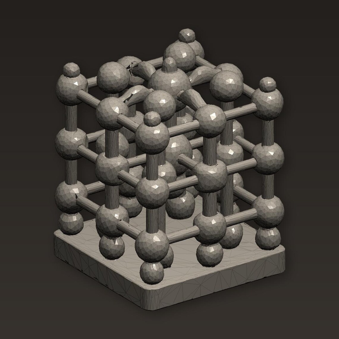 Crystal Lattice Unit Cell Model STL File for 3D Printing | Home Decor ...
