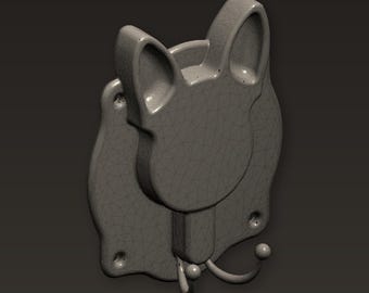 Dog Leash Wall Hook Corgi STL File for 3D Printing | Home Decor | Digital Download