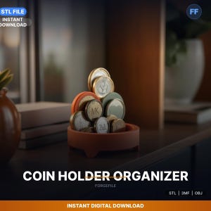 Monedero para coche, compatible con consola, archivo STL, compatible con medidor, descarga para impresión 3D