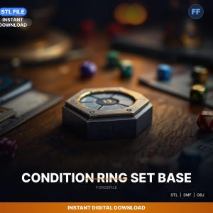 Base apilable para anillos para RPG Condition (archivo STL, diseño compacto, descarga para impresión 3D)