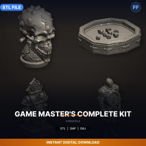 Kit completo de Game Master (paquete de 8) STL / Ahorra un 62 % / Descarga para impresión 3D