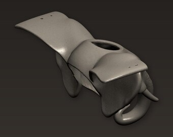 Elephant Head Wall Planter STL File for 3D Printing | Home Decor | Digital Download