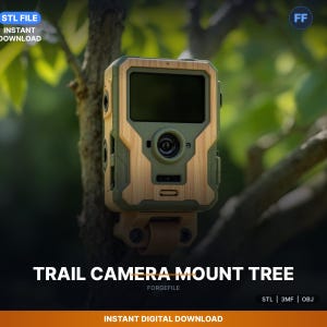 Trail Camera Tree Strap Mount, Adjustable STL File | Secure Mounting Solution | 3D Print Download