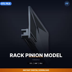 Rack and Pinion Model, Print in Place, Linear STL File | Display Stand | 3D Print Download