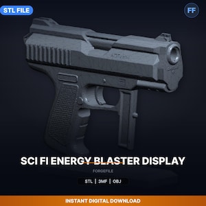 Sci-Fi Energy Blaster Display STL File | Display Stand | 3D Print Download