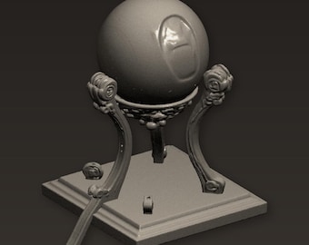 Crystal Ball Holder Lamp Base STL File for 3D Printing | Home Decor | Digital Download