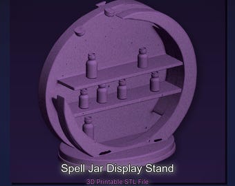 Spell Jar Display Stand STL File for 3D Printing | Witchcraft Altar Decor | Digital Download