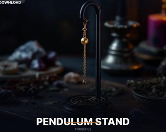 Stativ för pendel med krok att hänga, spiralformad STL-fil | Displayställ | Nedladdning av 3D-utskrift | Altardekoration i STL-format
