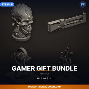 Paquete de regalo para gamers (6 unidades STL) / Ahorra un 49 % / Descarga para impresión 3D