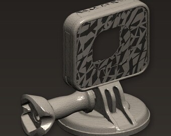 Action Camera Helmet Mount STL File for 3D Printing | Home Decor | Digital Download