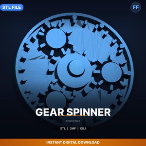 Fidget Spinner con ingranaggio planetario, stampa sul posto, file STL / Wind Spinner / download stampa 3D