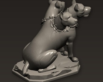 Cerberus Three Headed Dog STL File for 3D Printing | Home Decor | Digital Download