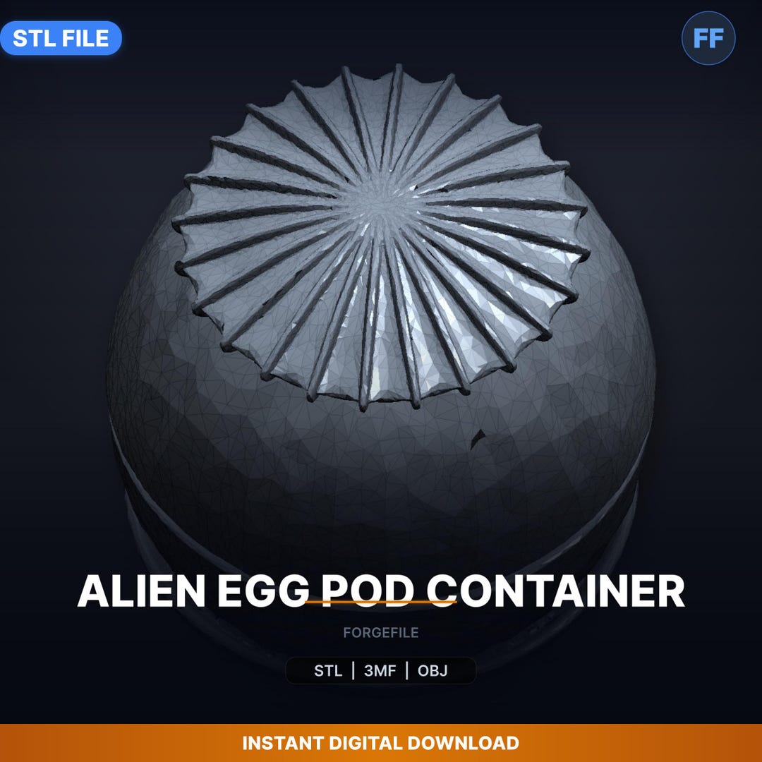 Alien Egg Pod Container STL File | Storage Box | 3D Print Download ...