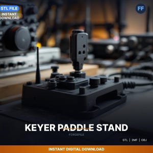 Soporte de montaje de paleta para manipulador CW, código Morse, archivo STL, soporte de exhibición e impresión 3D