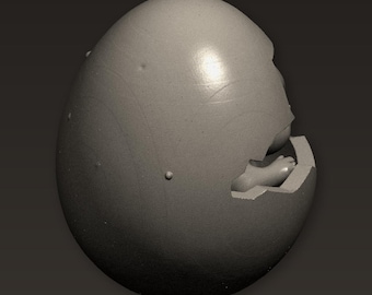 Baby Dragon In Egg Hatching STL File for 3D Printing | Home Decor | Digital Download