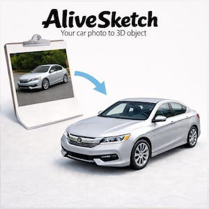 Statue de voiture personnalisée imprimée en 3D - Photo personnalisée au modèle