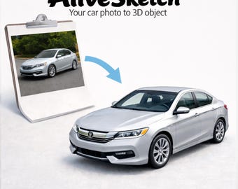 Estatua de coche impresa en 3D personalizada: foto personalizada y modelo