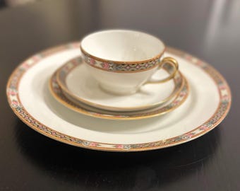 Jean Pouyat Limoges middagsset i POY80-mönstret Frankrike