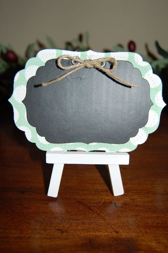 Items similar to Chalkboard signs / tags Polka dot on Etsy