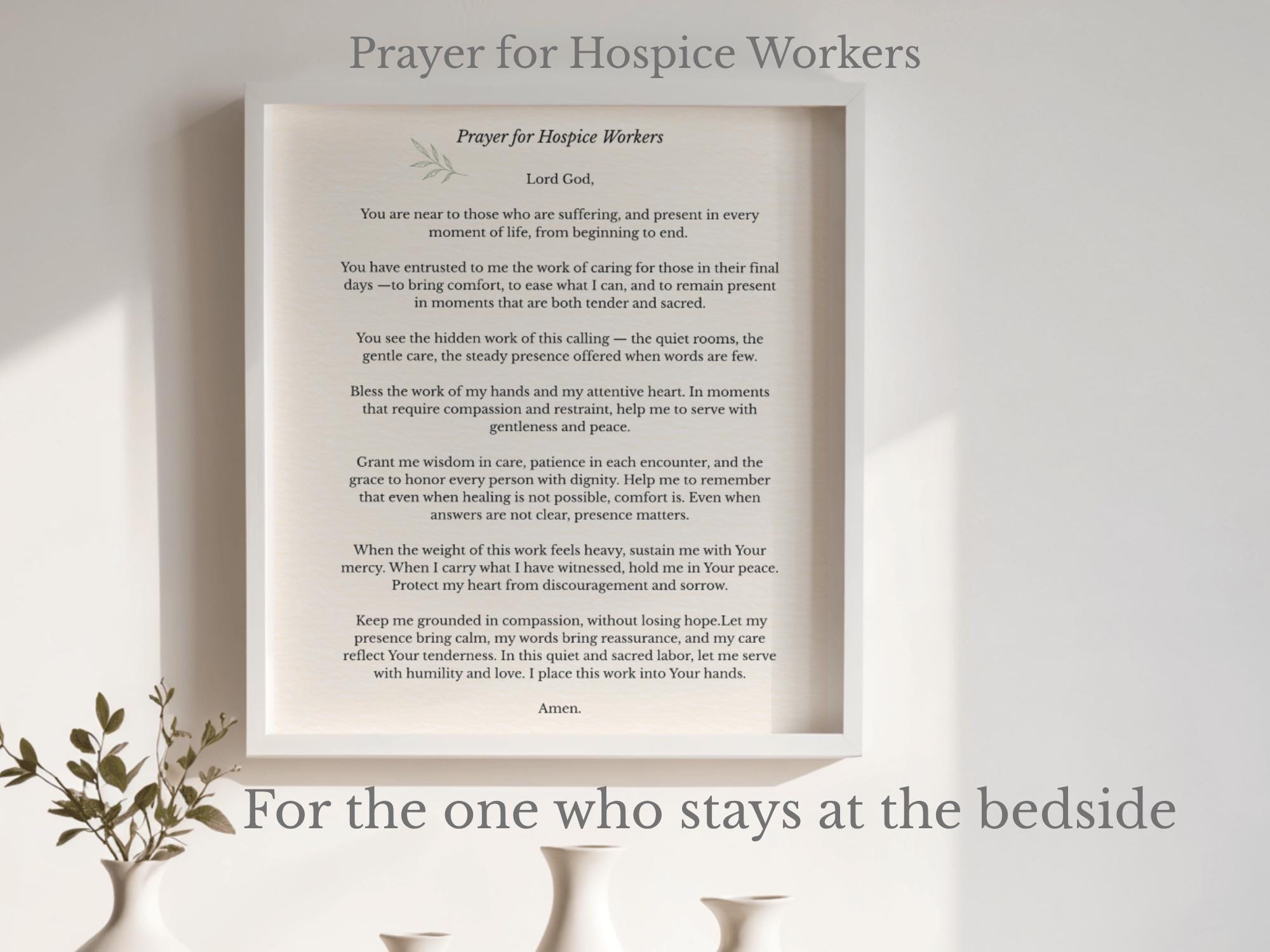 Prayer for Hospice Workers | Christian Caregiver Prayer Printable | End ...