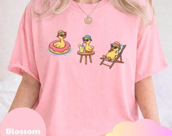 Swimming Duck Shirt, Duck Pool Graphic Tee
