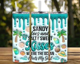 Summer-Themed 20oz Skinny Tumbler