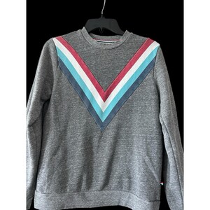 Bluza z kapturem Anthropologie Sol Angeles, rozmiar XS, szara, wielokolorowa, w stylu vintage zdjęcie 2