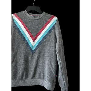 Bluza z kapturem Anthropologie Sol Angeles, rozmiar XS, szara, wielokolorowa, w stylu vintage zdjęcie 3