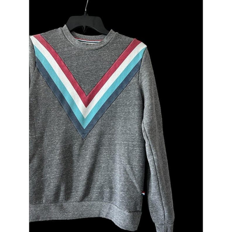 Bluza z kapturem Anthropologie Sol Angeles, rozmiar XS, szara, wielokolorowa, w stylu vintage zdjęcie 3