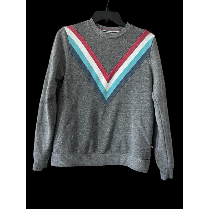 Bluza z kapturem Anthropologie Sol Angeles, rozmiar XS, szara, wielokolorowa, w stylu vintage zdjęcie 4