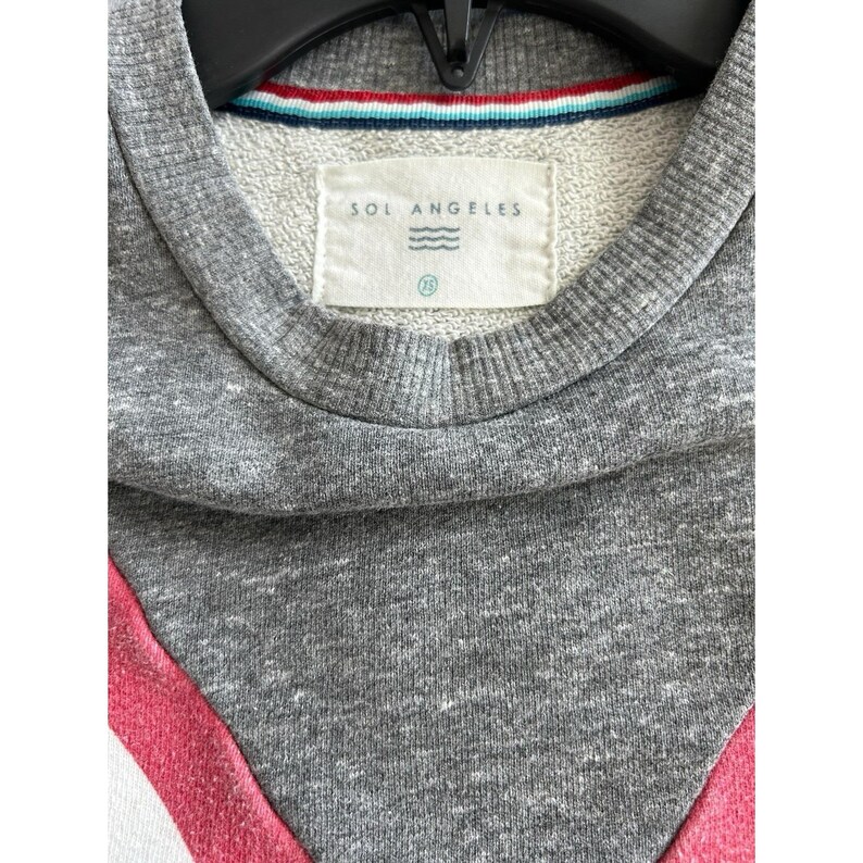 Bluza z kapturem Anthropologie Sol Angeles, rozmiar XS, szara, wielokolorowa, w stylu vintage zdjęcie 9