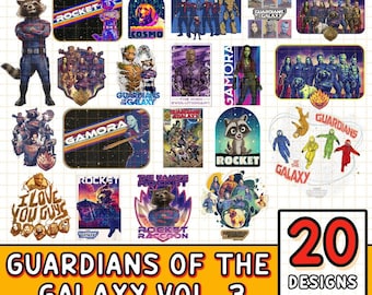 Guardianes de la Galaxia (Png) / Guardianes de la Galaxia Volumen 3 / Bebé Groot, Star Lord, Rocket Raccoon (Png) / Superhéroe (Png) Descarga digital